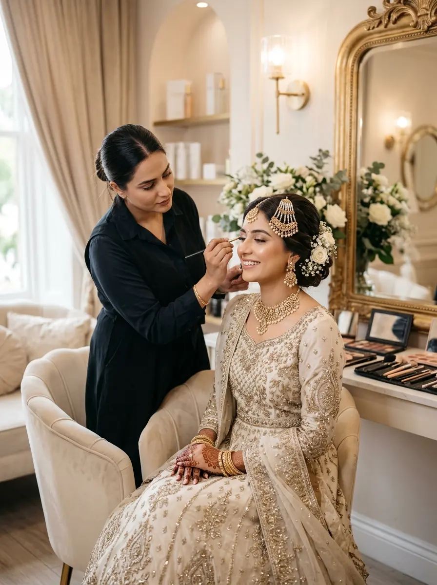 Bridal beauty service at Rediant Aura Salon